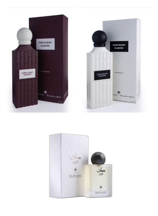 Pink purple + White regent + Musk Al Leil